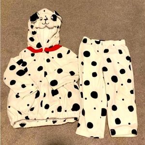Carters size 24 month 101 Dalmatian Halloween Costume fleece pants set.